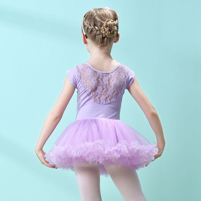 Set đầm váy múa ballet đẹp - Màu Tím - Tay ngắn