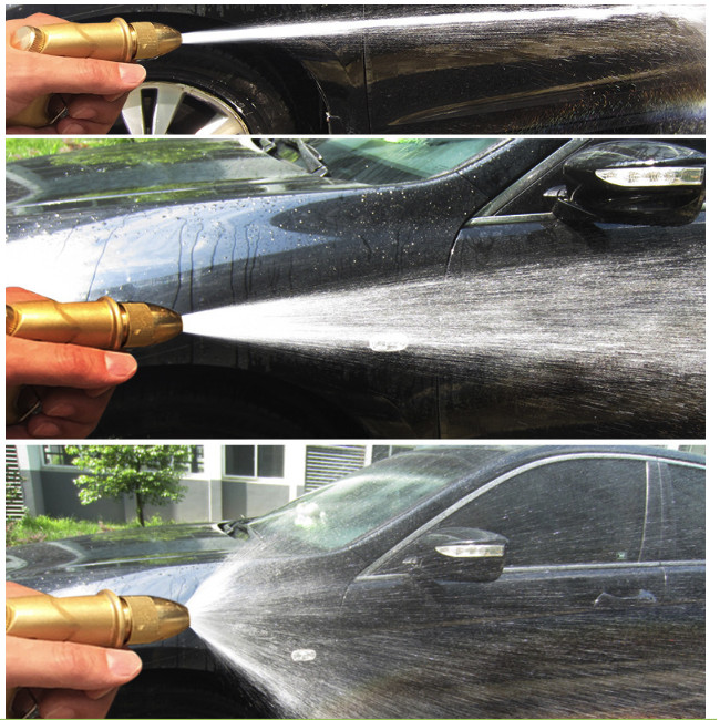 Bộ vòi phun xịt nước rửa xe , tưới cây giãn nở đầu đồng loại 10m - bộ dây và vòi rửa xe chăm sóc cây cảnh 206703-1