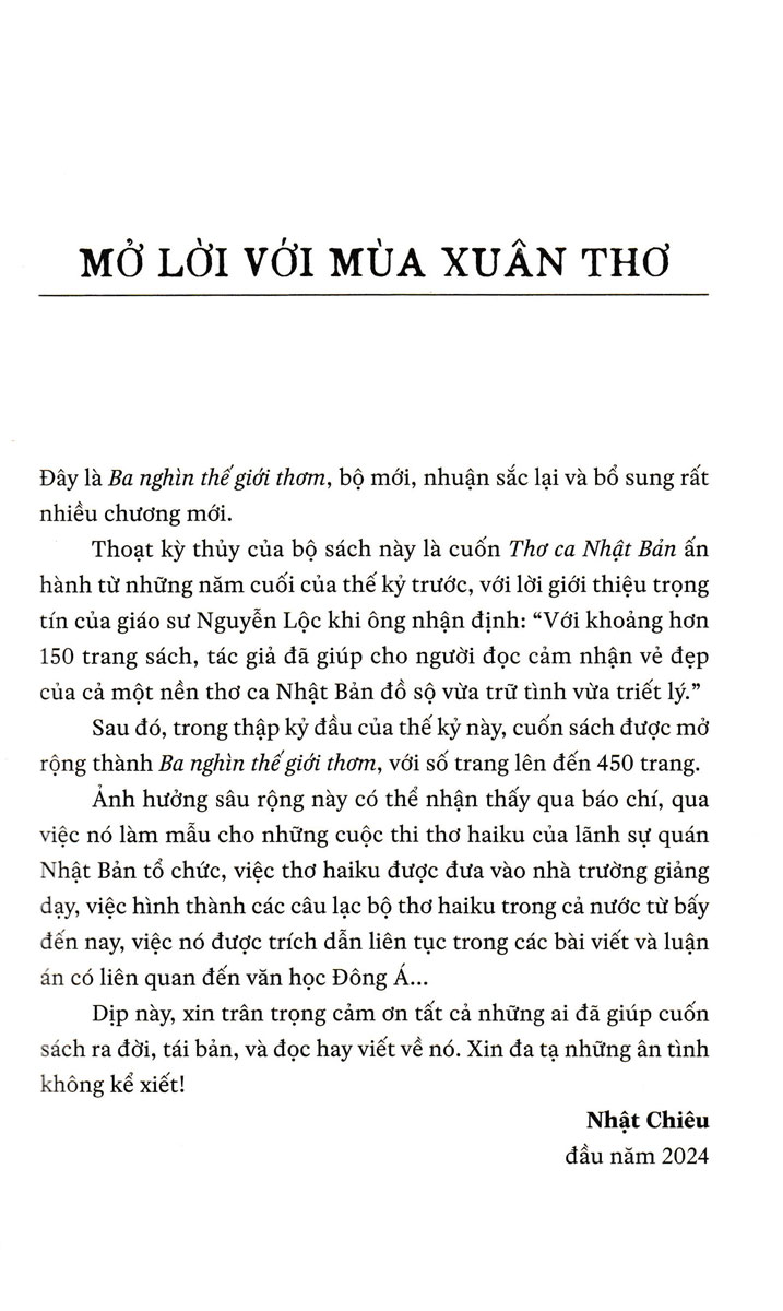 Ba Nghìn Thế Giới Thơm (Nhã Nam)