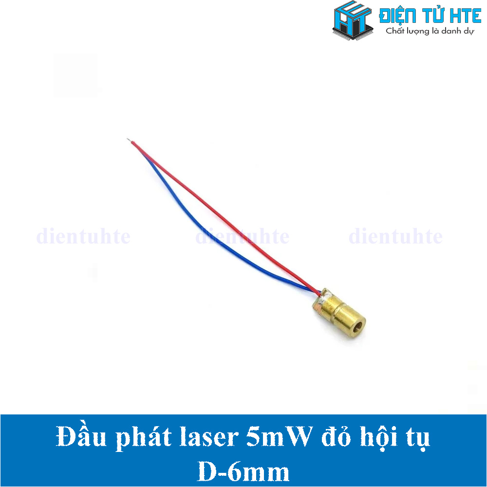 LED Laser sáng đỏ hội tụ 5mW 650nm - Đầu đồng 6mm