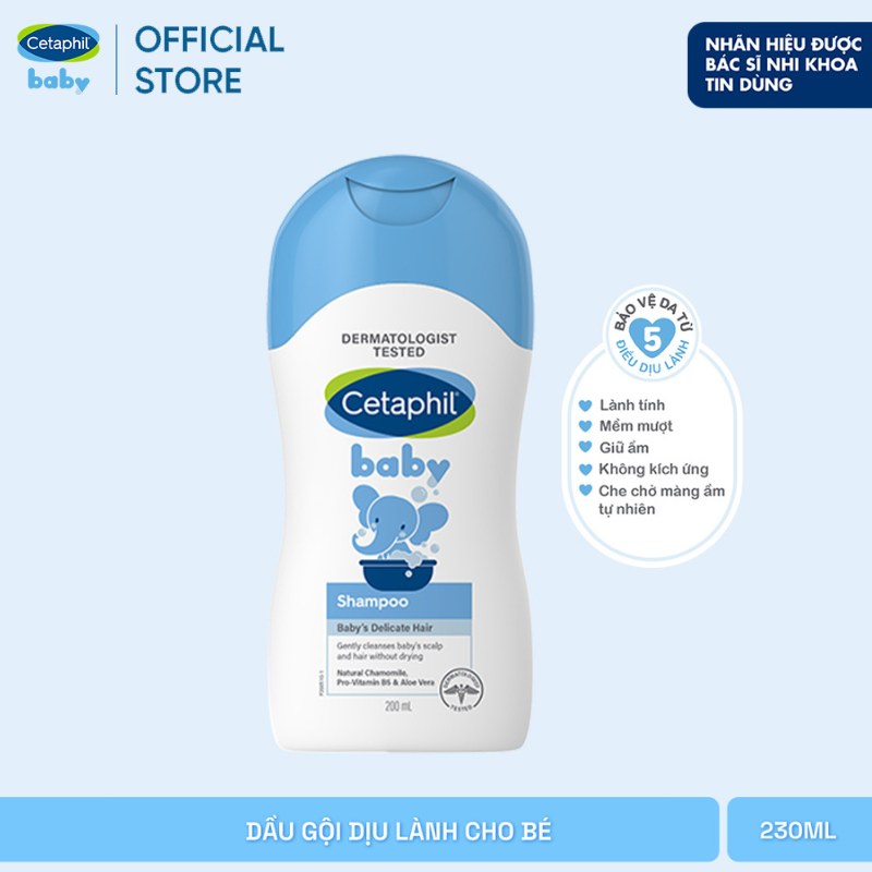 Dầu Gội Dịu Lành Cho Bé Cetaphil Baby Shampoo 200Ml