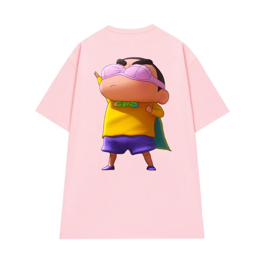 Cao cấp - Áo thun oversize bé Shin Siêu Năng Lực cậu bé bút chì hài hước Shin Chan BND329 - Trắng