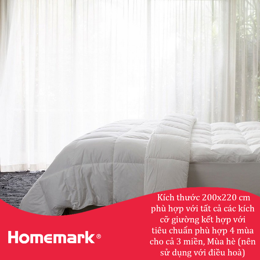 Ruột chăn bông siêu nhẹ Microfiber cao cấp HANVICO by Homemark lông vũ nhân tạo kháng khuẩn 200x220 cm