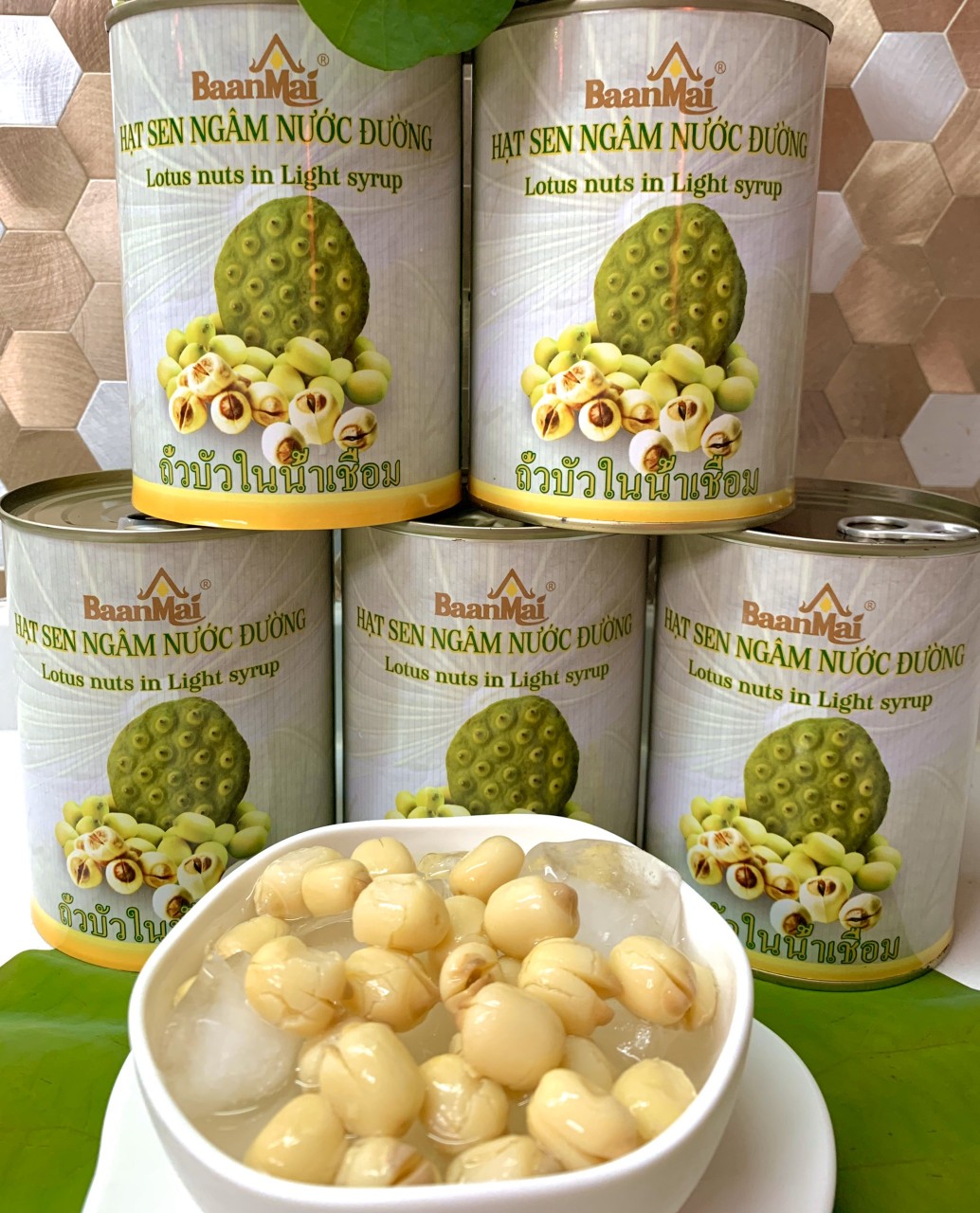 Hạt Sen Ngâm Nước Đường BaanMai (560gr)