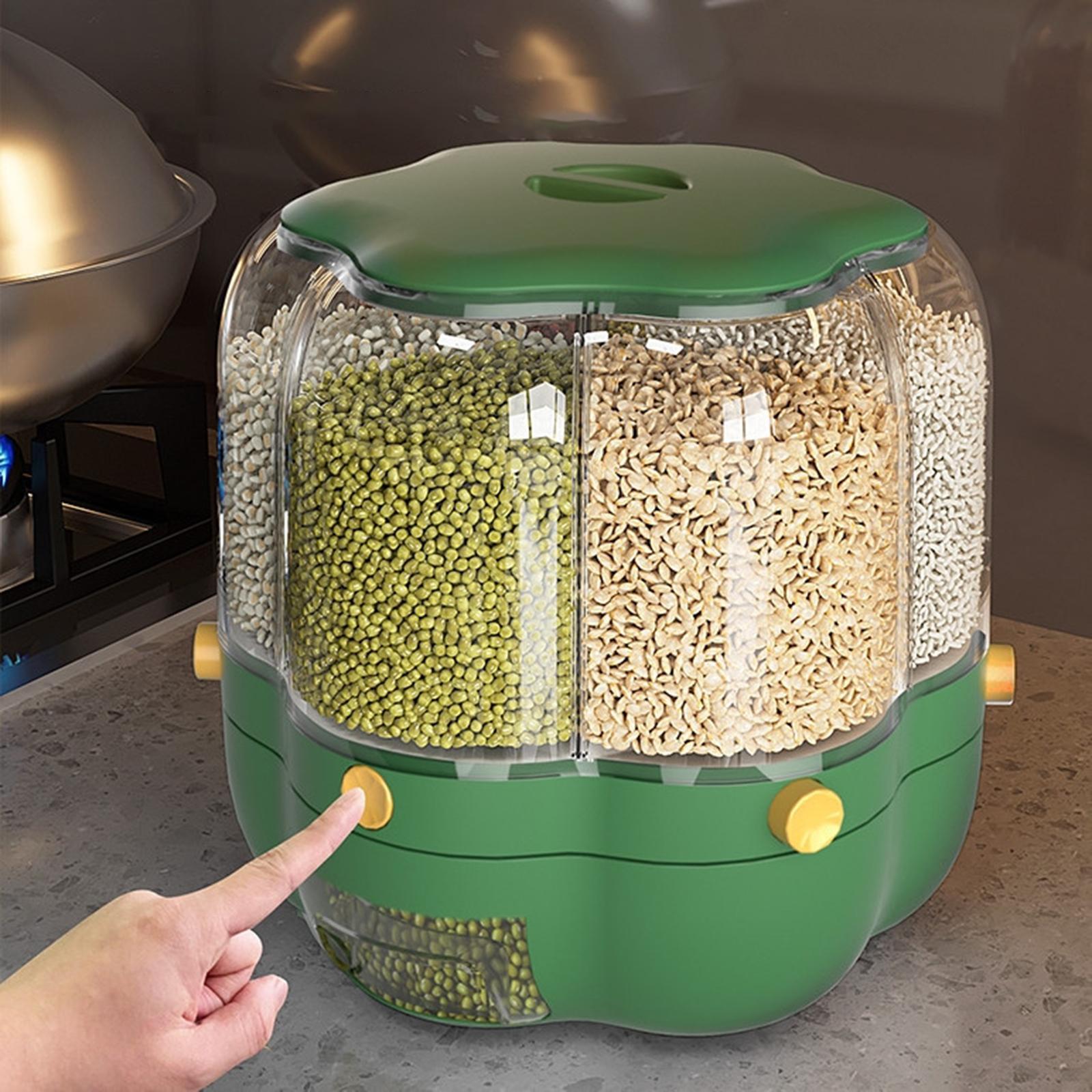Cereal Dispenser Rice Bucket Airtight Food Storage Box for Home Pantry