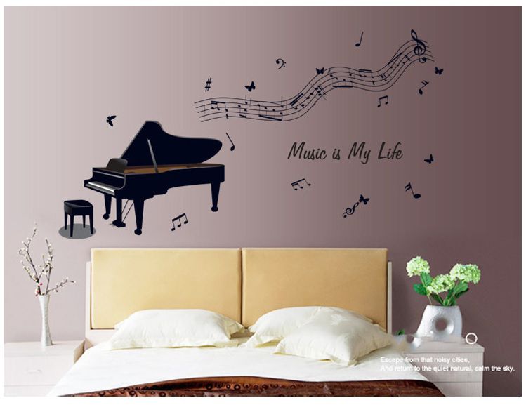 Decal dán tường Âm nhạc AmyShop