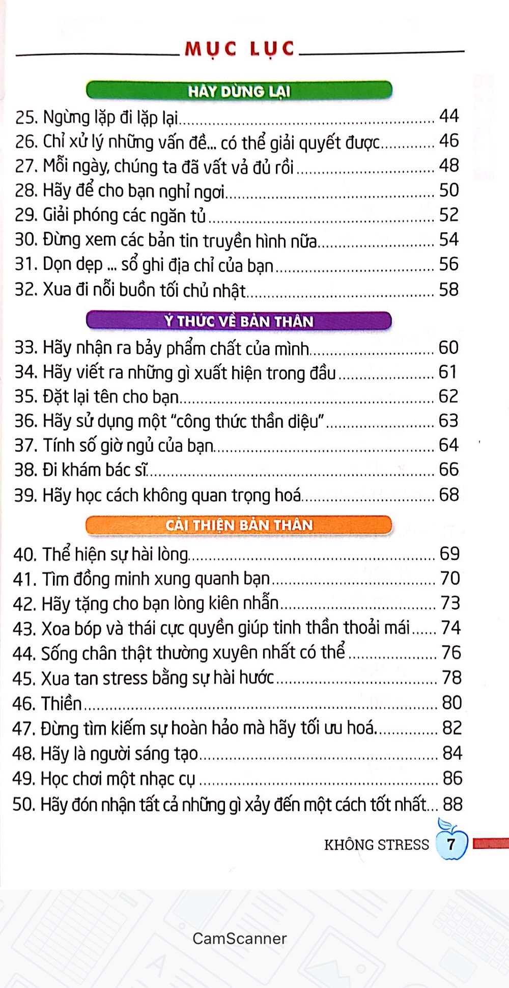 50 quy tắc vàng - Không stress
