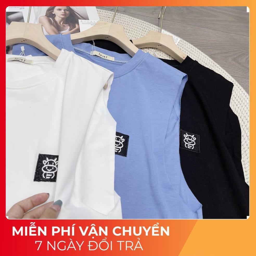 Đầm Suông Ba Lỗ Sát Nách Logo Chú Bò