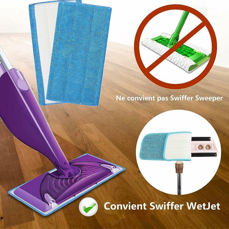 Bộ 6 miếng giẻ dự phòng có thể tái sử dụng swiffer wetjet sương mù trong microfiber để làm sạch sàn (6 lô xanh)