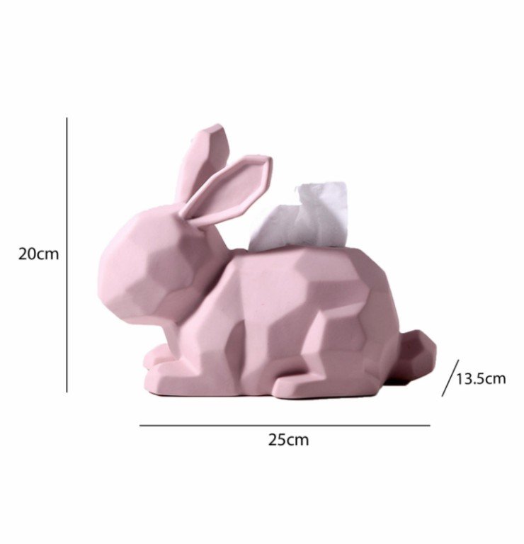 HỘP KHĂN GIẤY CHÚ THỎ 3D CERAMIC BUNNY