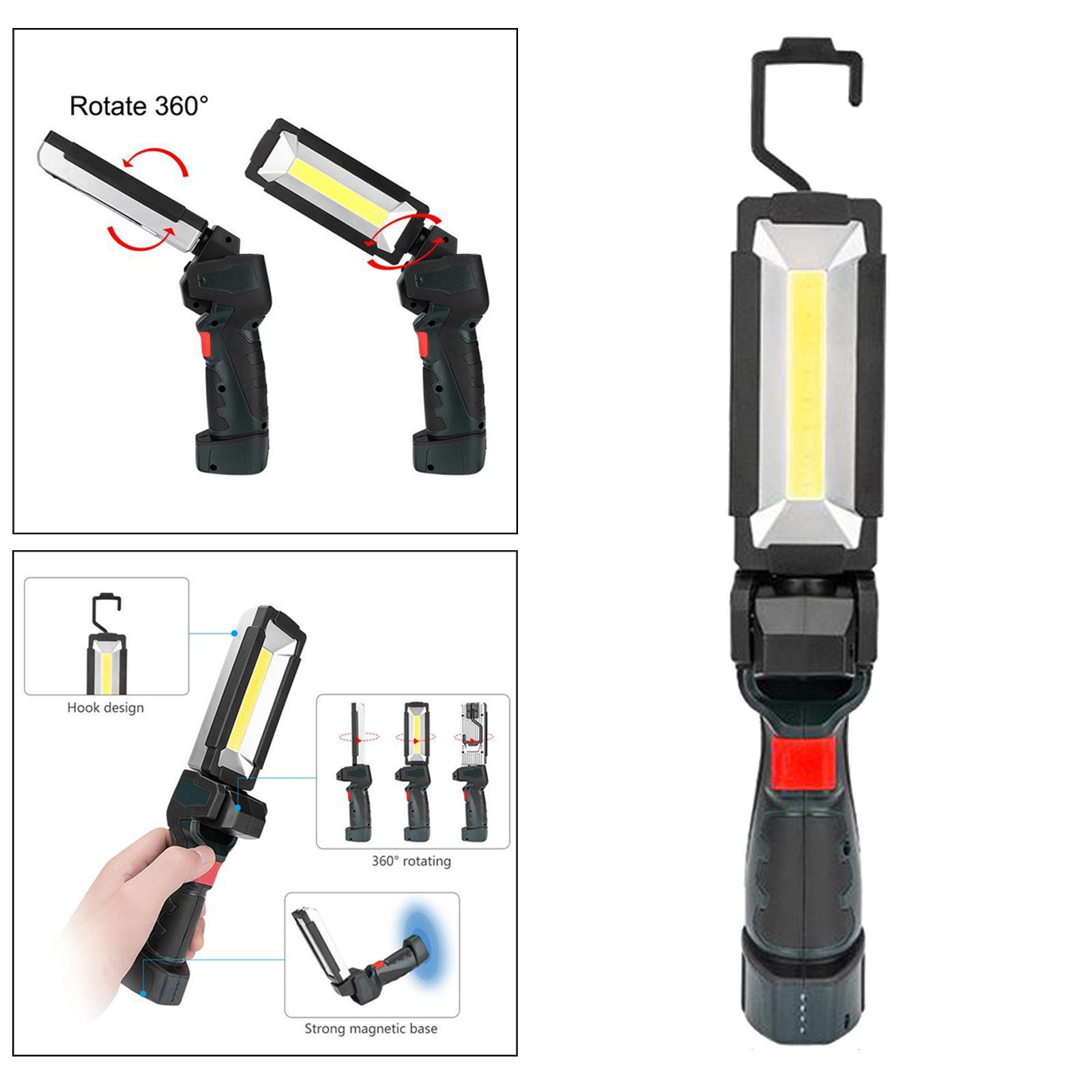Home Rotating Base Emergency COB LED Work Light Lamp