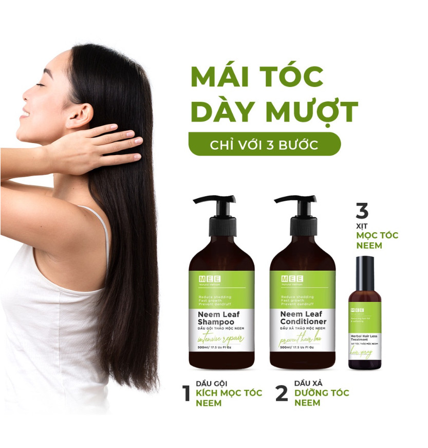 Xịt kích mọc tóc thảo mộc lá Neem Mee Natural 50ml