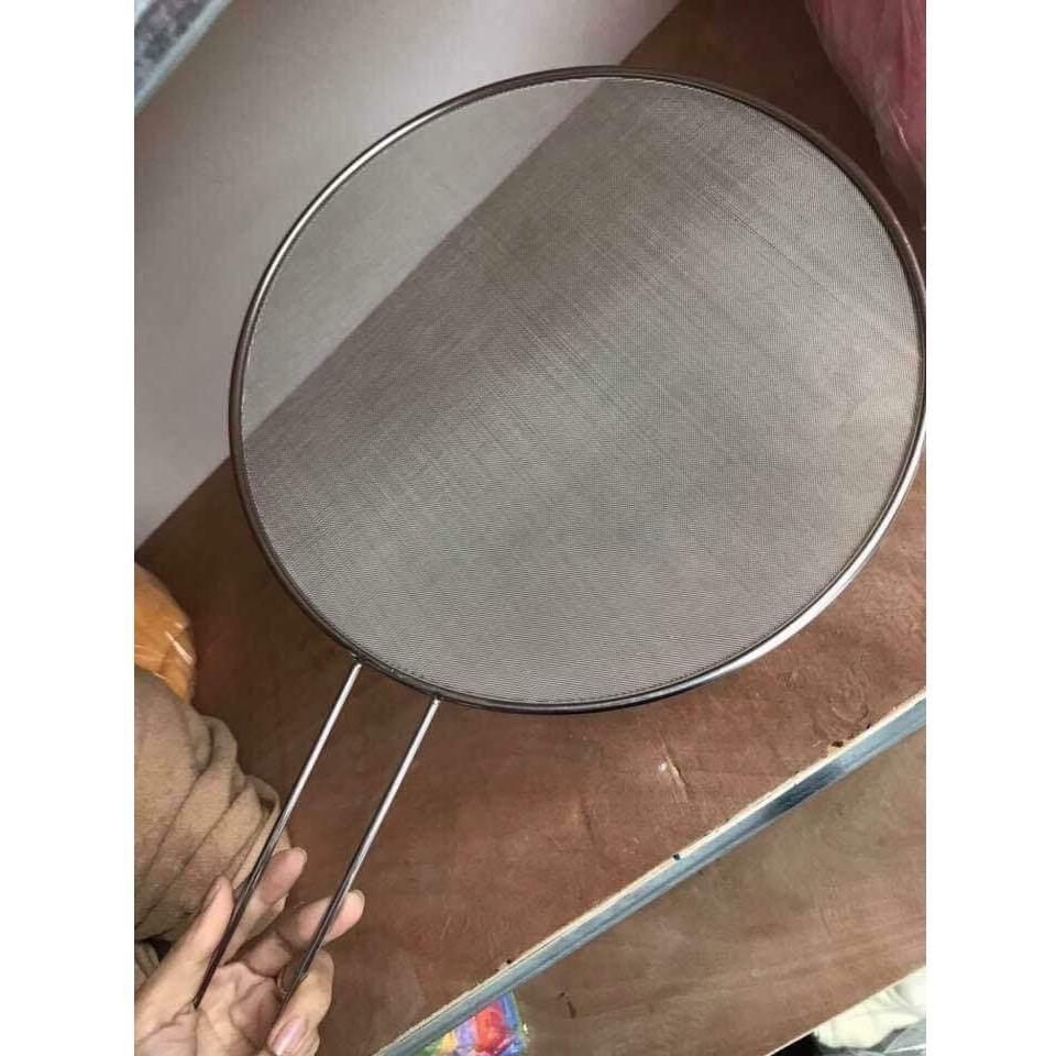 Nắp đậy chảo bằng lưới Inox dạng tròn có tay cầm Size 25cm / 29 cm / 33cm