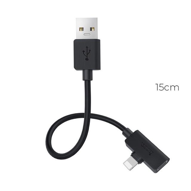 Bộ Jack Adapter chuyển đổi âm thanh số HOCO LS9 - Sạc + Tai nghe IP - Jack chuyển Tai Nghe dành cho iphone - hàng chính hãng