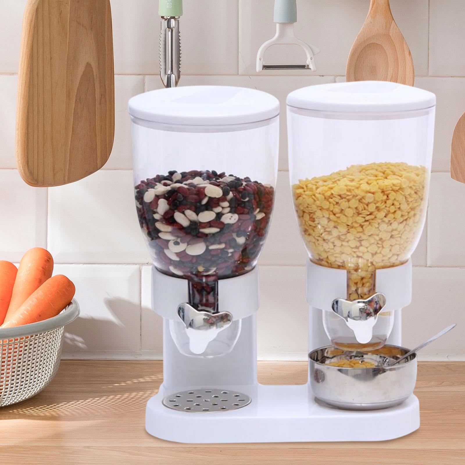Cereal Dispenser Rice Bucket, Dry Food Dispenser, for Kitchen Breakfast Countertop Candy