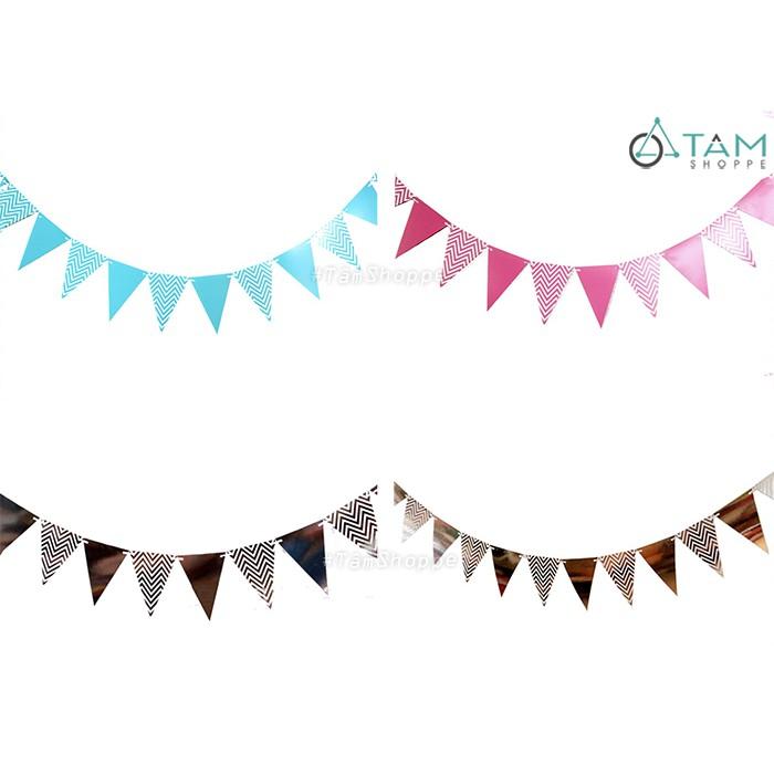 Dây cờ tam giác ép kim 12 lá PA-DC-01