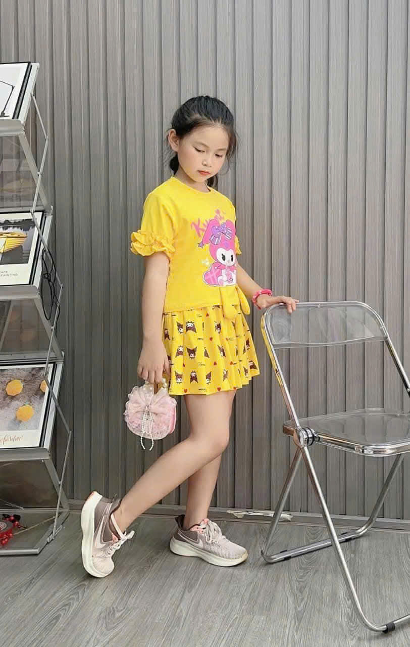 XẢ HÀNG LẺ SIZE Đồ bộ giả váy cho bé gái mẫu kuromi từ 10-40kg hàng thiết kế