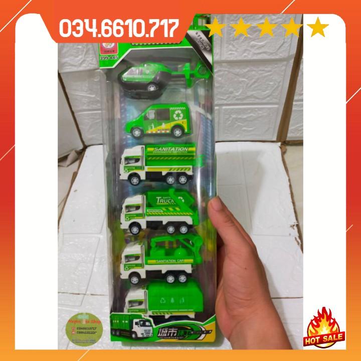 Set 6 ô tô và máy mô hình công trình xây dựng cho bé, đồ chơi cho bé thoả sức sáng tạo