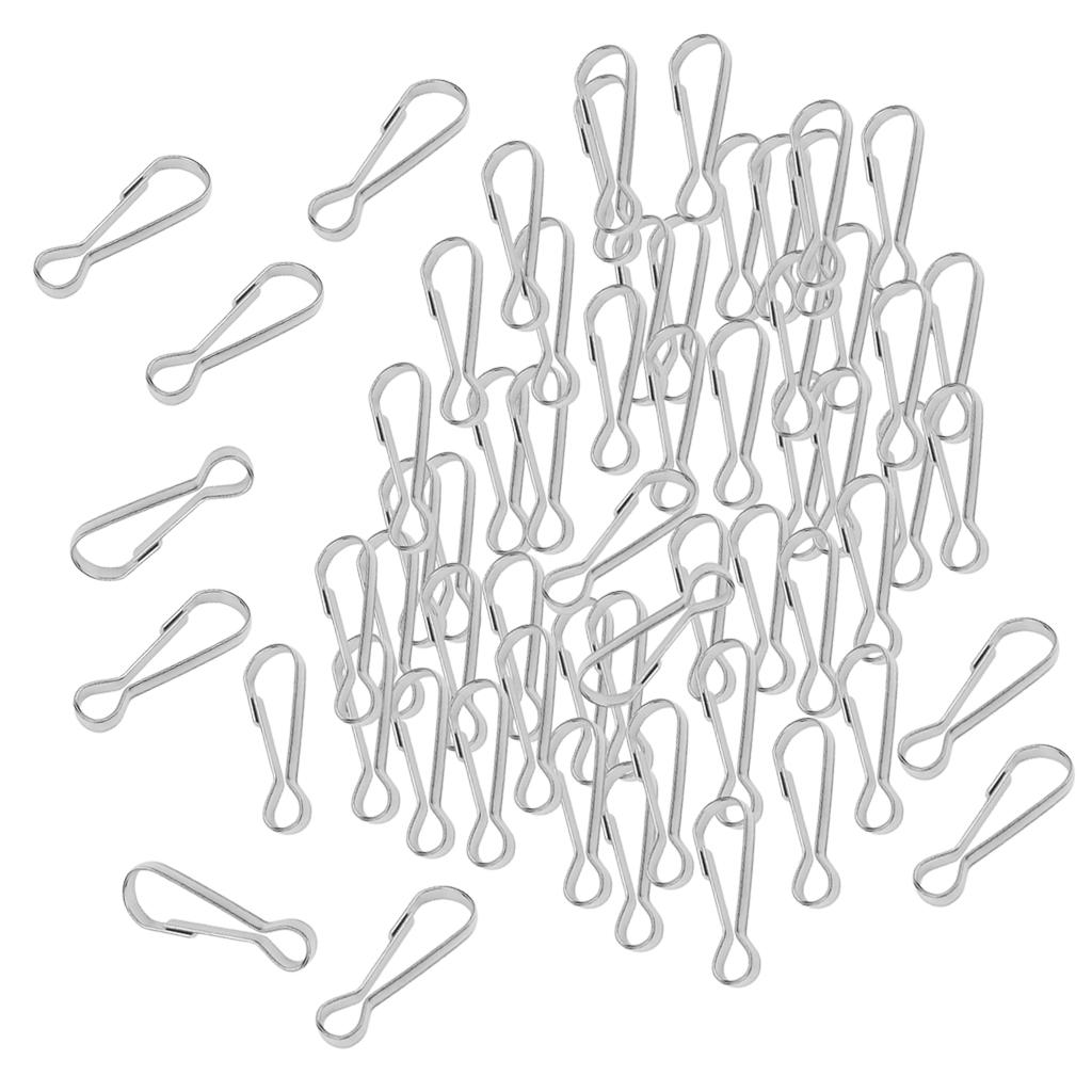 200pcs Stainless Steel Carabiners Spring Snap Clasp Outdoor Hardware