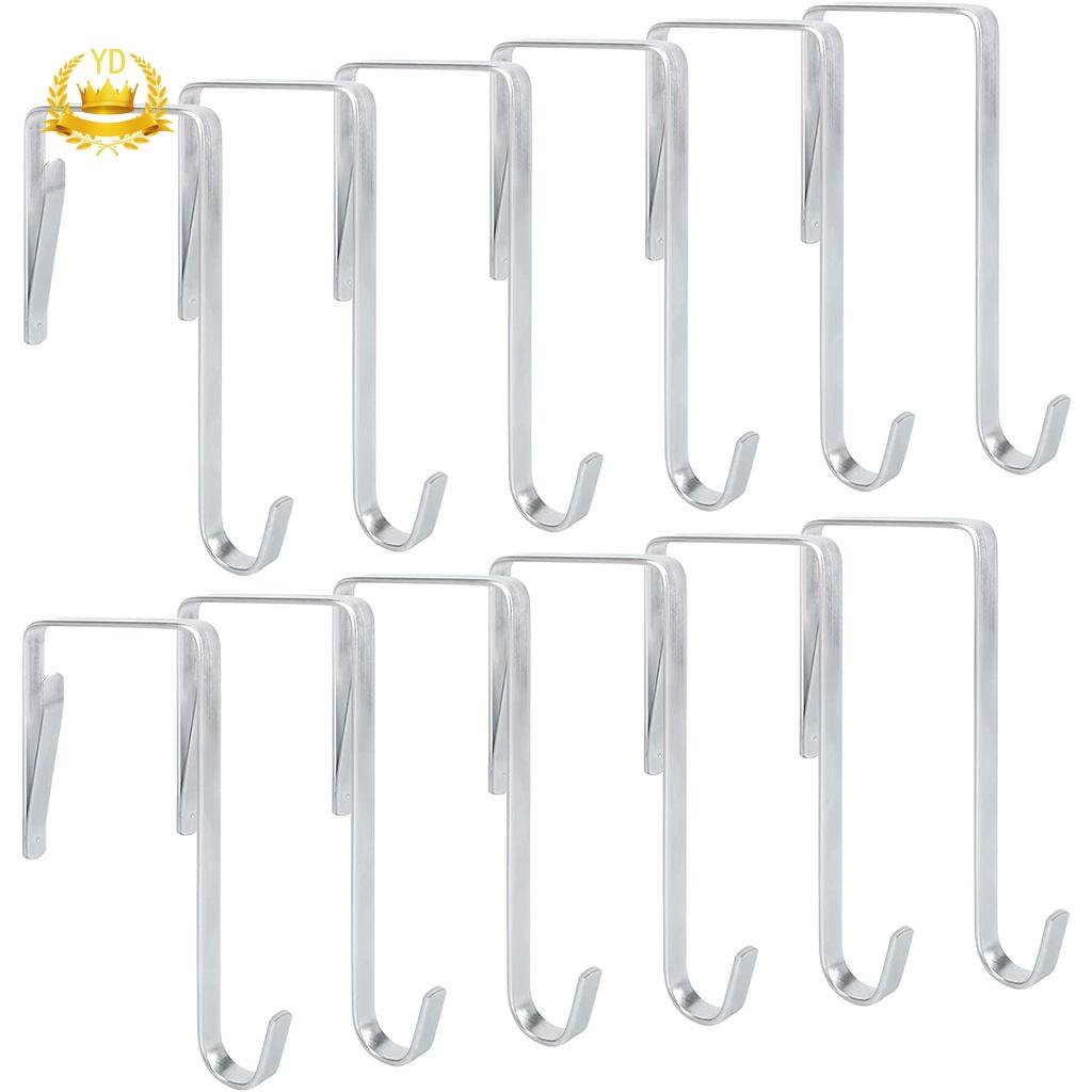 12 Pcs Door Hooks Metal Door Hooks Durable No Drilling Door Hook, Hanging Hooks Well for Doors  Hook Stainless Hook Stroller HBJYT