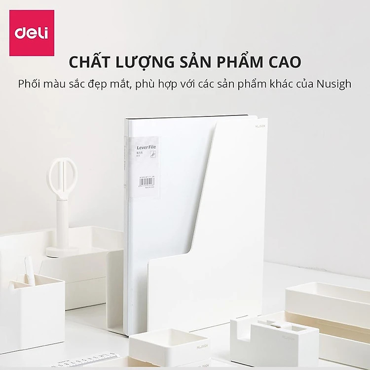 Giá Đựng Tài Liệu Cao Cấp 1 Ngăn Deli - Chất Liệu Nhựa Abs Cao Cấp - Dụng Cụ Sắp Xếp Giấy Tờ Cho Bàn Làm Việc Văn Phòng