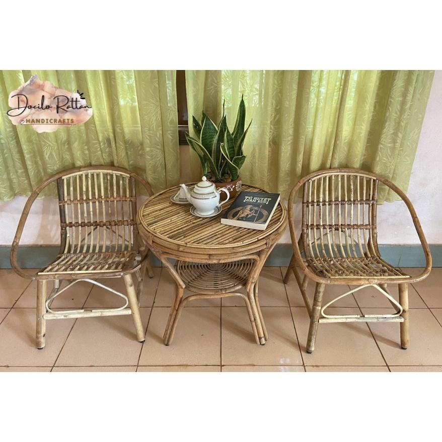 Bàn Ghế Mây Sò Docilo Rattan Giá Tốt Dùng Cho Quán Cafe Quán Cóc Ban Công, Decor Homestay