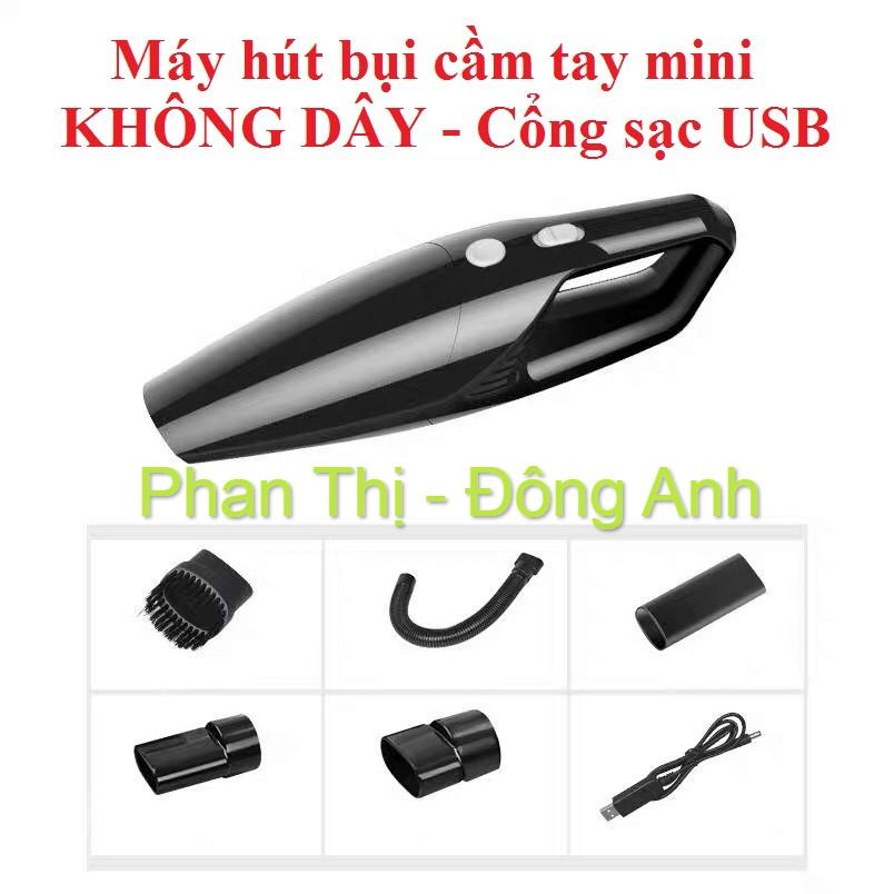 Máy hút bụi cầm tay mini,KHÔNG DÂY, Lực hút 4500pa,Công suất 120w (ẢNH THẬT-TEST LỰC HÚT)