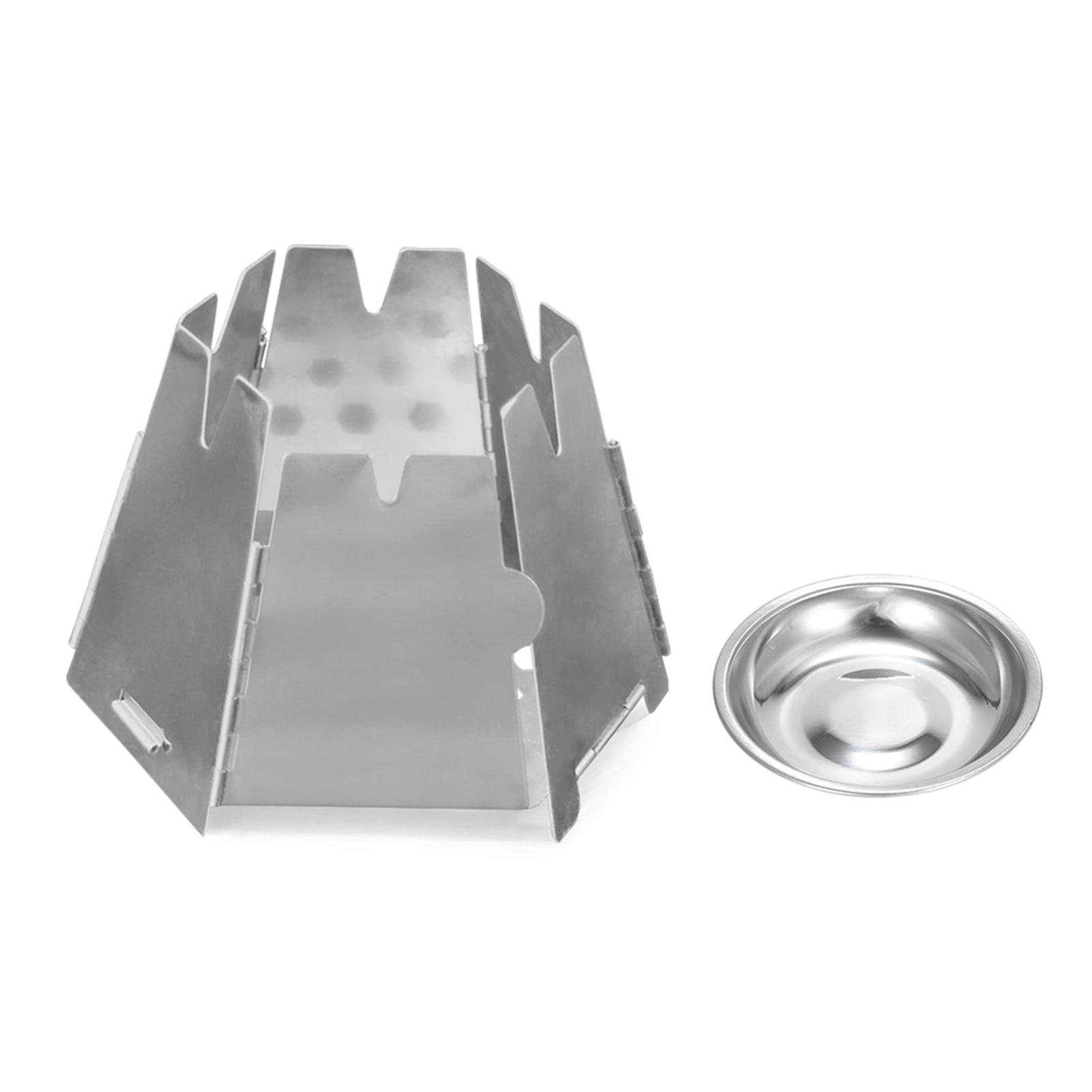 Bếp cồn mini bằng thép không gỉ có thể gấp gọn, siêu nhẹ