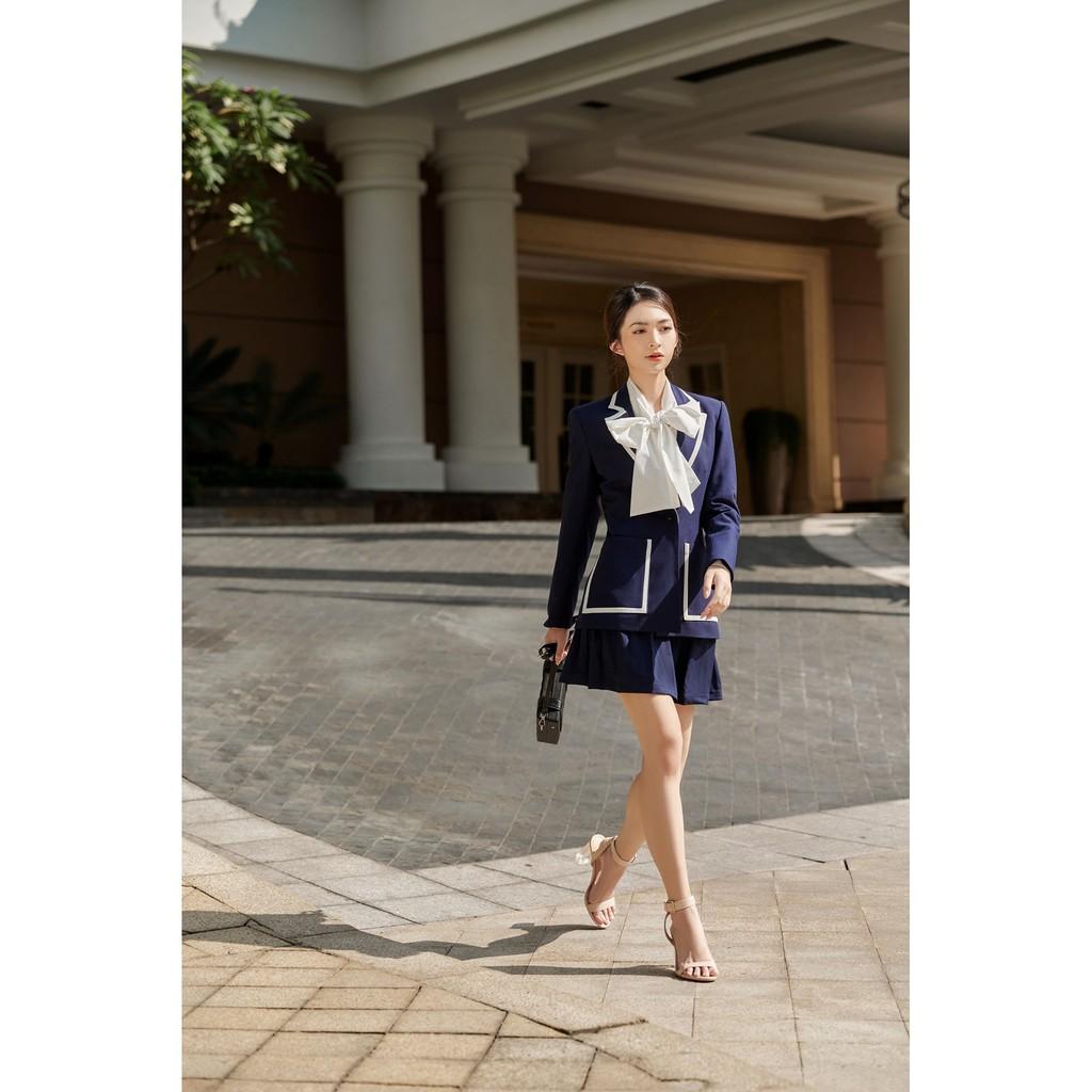 WALENTY - Blazer Admiral Navy - Áo vest Viền cổ