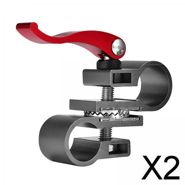 2xHeavy Duty Fishing Umbrella Holder Fixed Clip Brackets Mount Accessories Grey