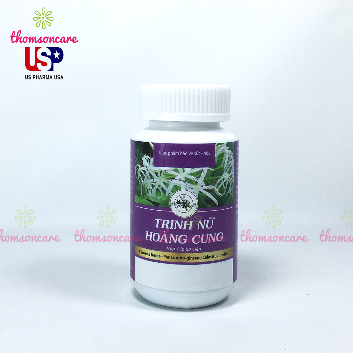 Trinh nữ hoàng cung - Hộp 50 viên - Hỗ trợ giảm u xơ tử cung, phì đại tiền liệt tuyến - Có thêm xạ đen, tam thất