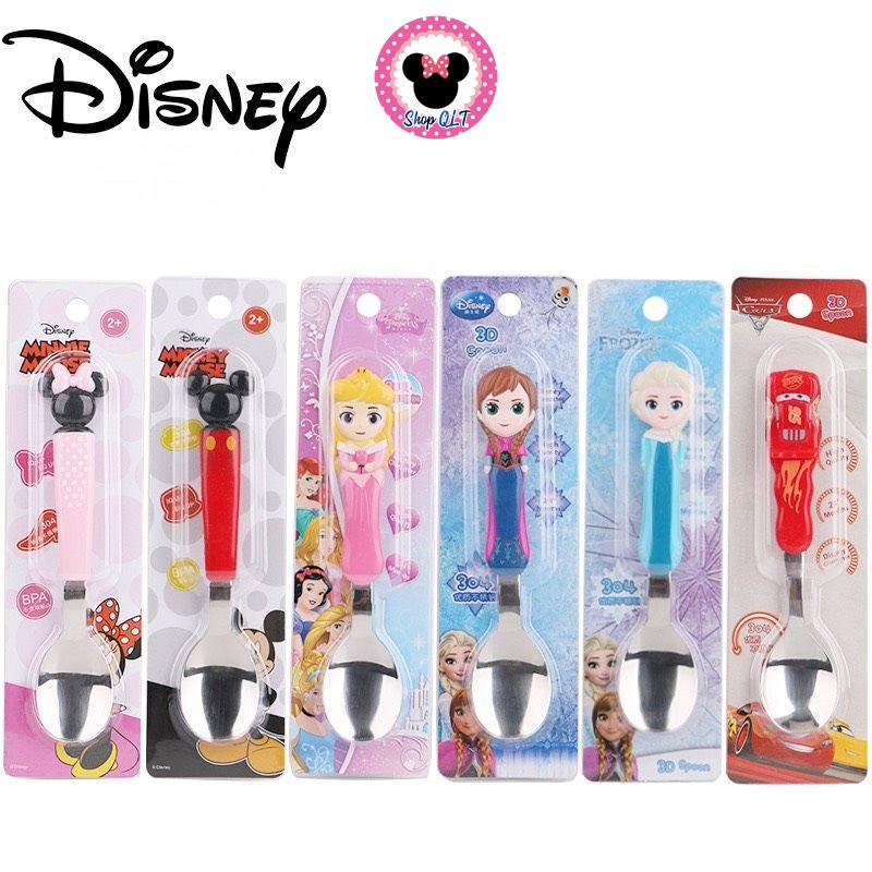 Bộ Thìa + Dĩa siêu xinh cho bé hàng DlSNEY , hình nổi 3D siêu đẹp , inox 304 an toàn cho bé