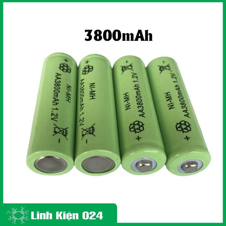 Pin sạc Ni-MH AA điện áp 1.2V dung lượng lớn 1800mA/3000mA/3800mA tùy chọn (giá/1viên)