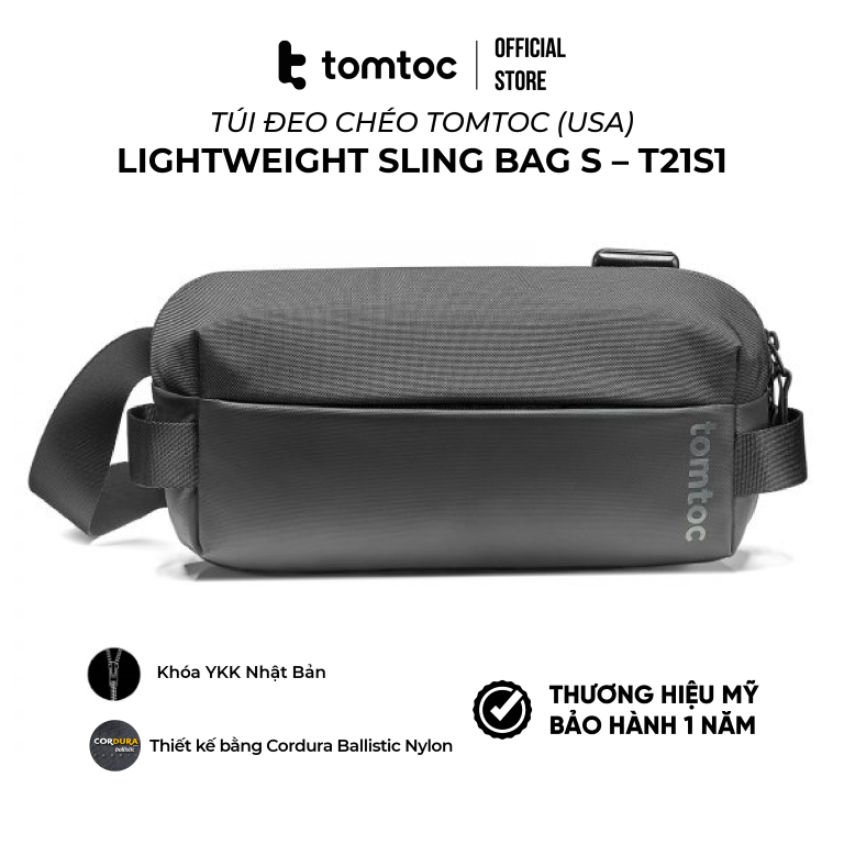 Túi đeo chéo Tomtoc Lightweight Sling Bag 8.3 inch - Hàng chính hãng