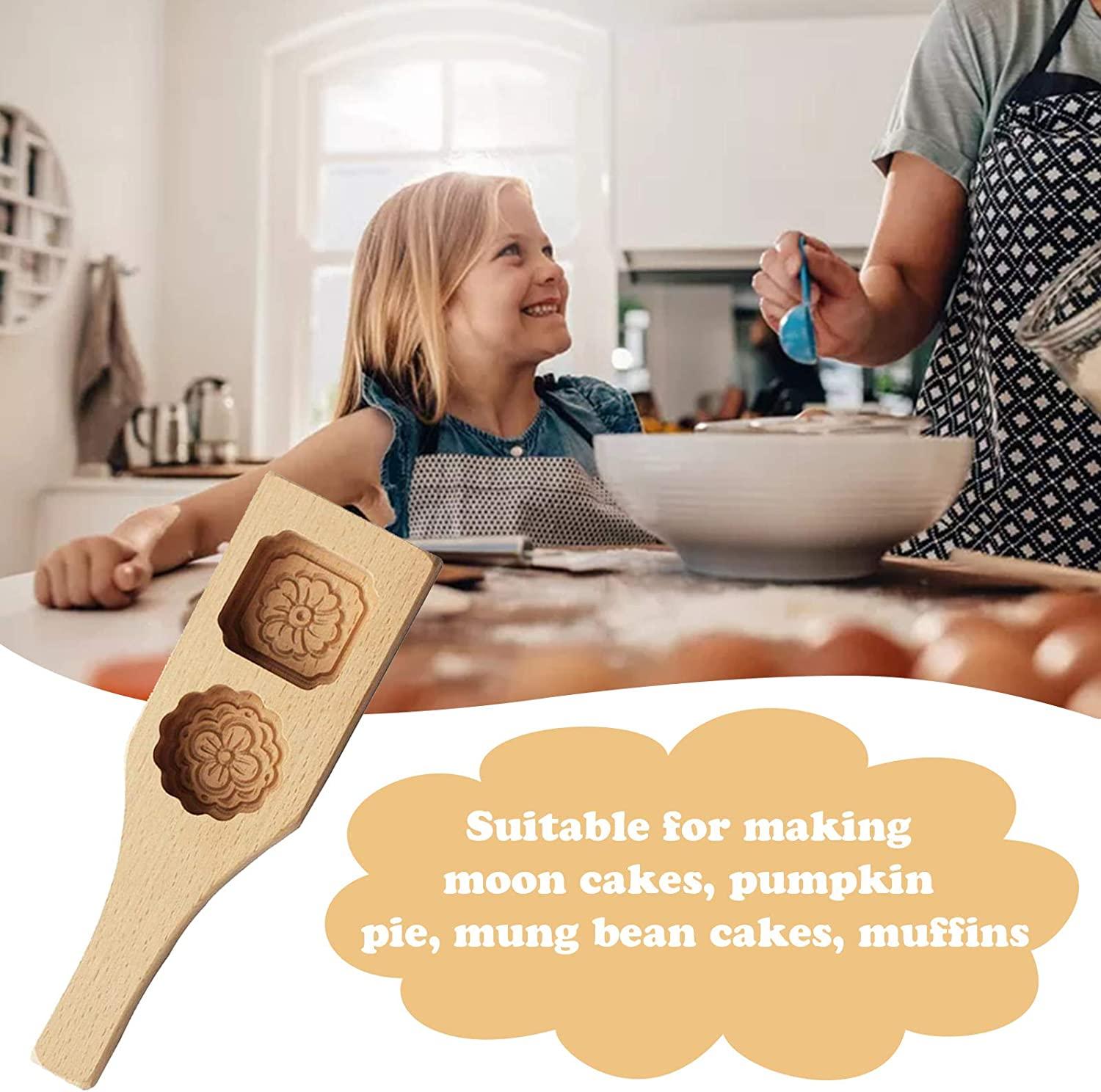 Khuôn làm bánh trung thu bằng gỗ khuôn làm bánh trung thu hình hoa thủ công