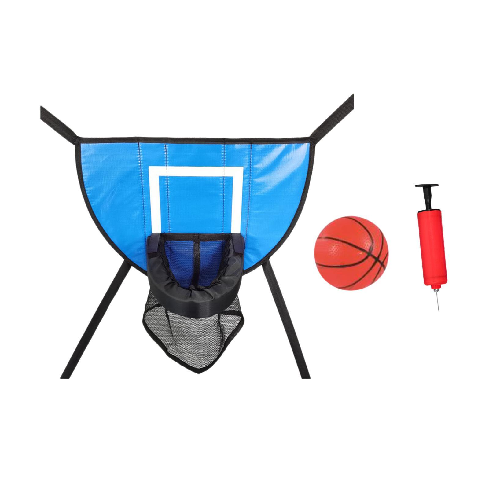 Mini Trampoline Basketball Hoop for Kids with Pump and Ball Basketball Rack