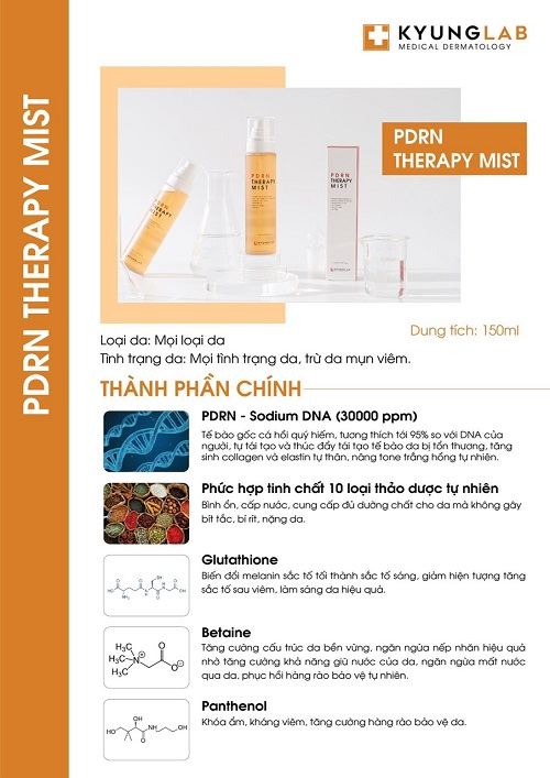 Xịt khoáng tế bào gốc PDRN Therapy Mist Kyung lab 150ml