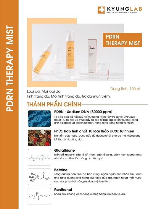 Xịt khoáng tế bào gốc PDRN Therapy Mist Kyung lab