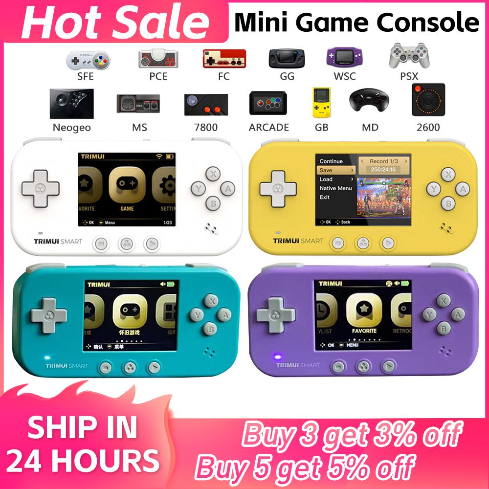 Trimui thông minh Retro Handheld Trò chơi bảng điều khiển di động Mini tích hợp 15000 Trò chơi cổ điển Trò chơi 2,4 inch Trò chơi Trò chơi giải trí tại nhà: Màu tím không có thẻ