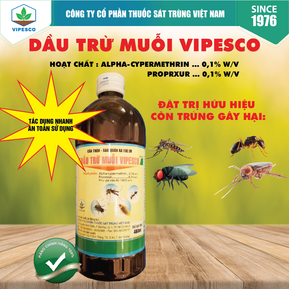 DẦU TRỪ MUỖI VIPESCO (480ml)
