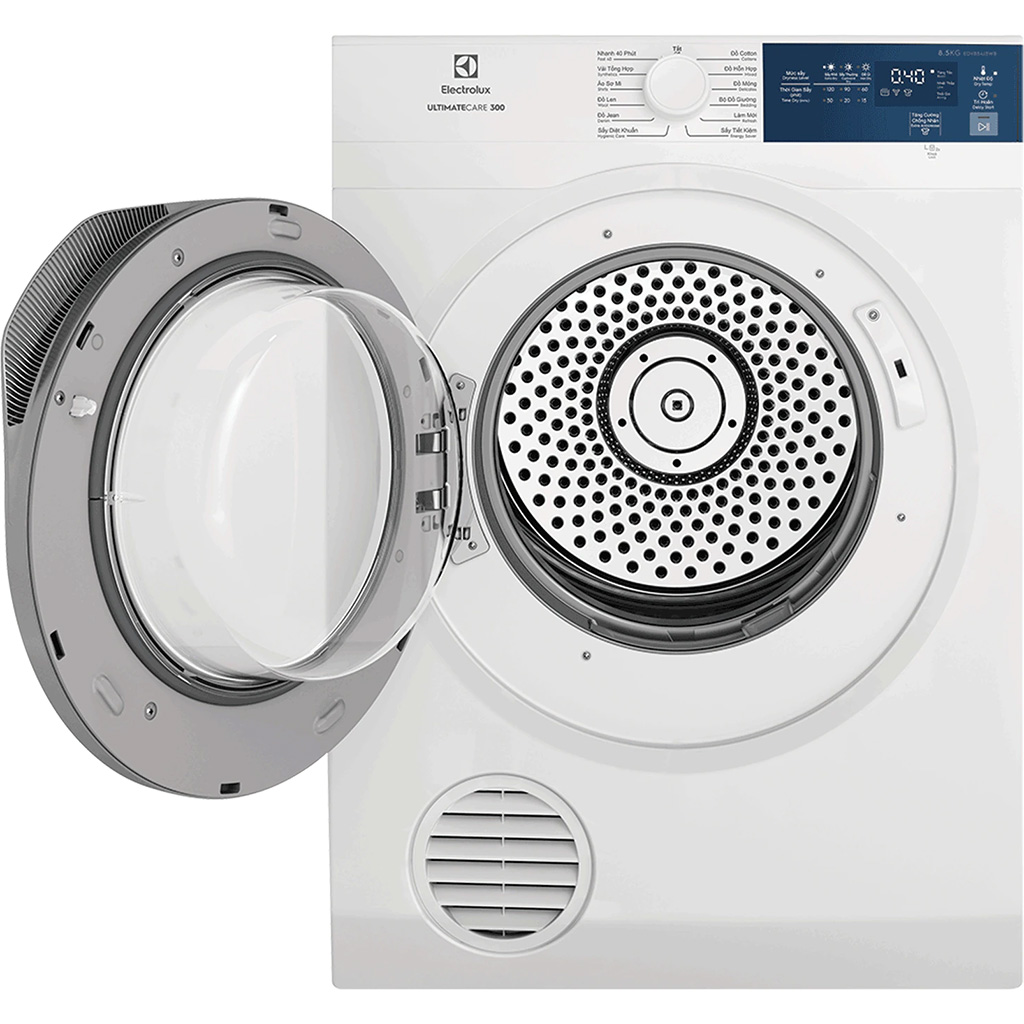 Hình ảnh Máy sấy quần áo Electrolux 8.5 kg EDV854J3WB Trắng - Hàng chính hãng [Giao HCM/HN]