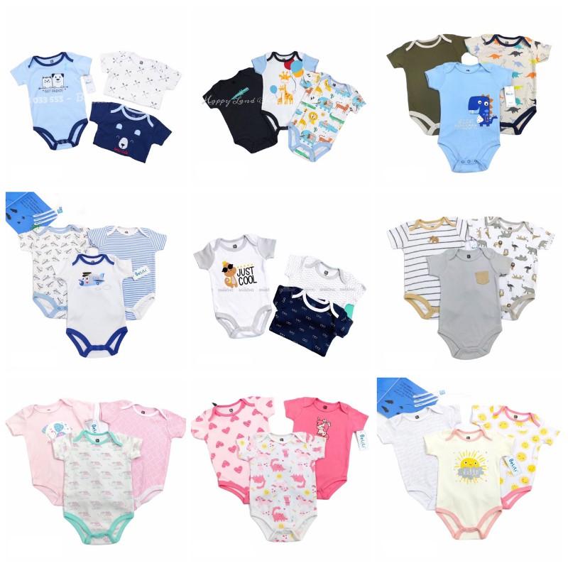 Set 3 body cộc tay cotton MATYDO bodysuit Beliti bộ đồ liền thân cho bé trai và bé gái BD02