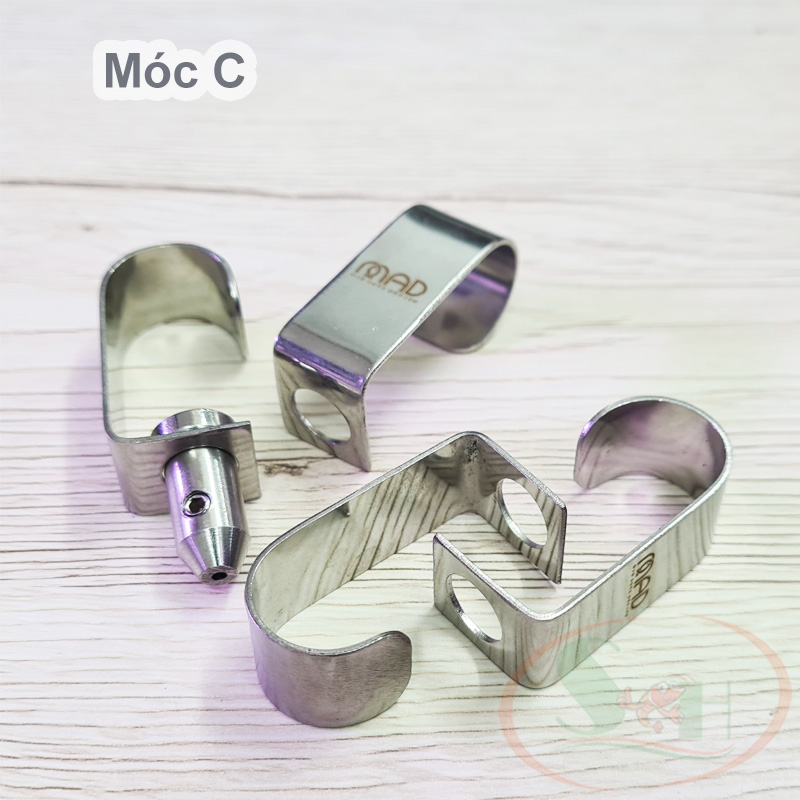 Kit phụ kiện treo đèn MAD ốc siết, cáp inox, móc C treo đèn bể cá tép thủy sinh