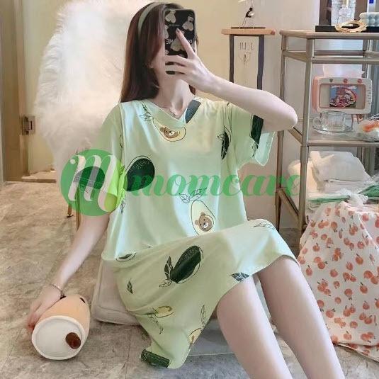 Váy ngủ bầu và sau sinh cho con bú ti SLEEPY - Đồ đầm mặc nhà Cotton cho mẹ thời trang mùa hè Đẹp Giá Rẻ Bigsize 2023