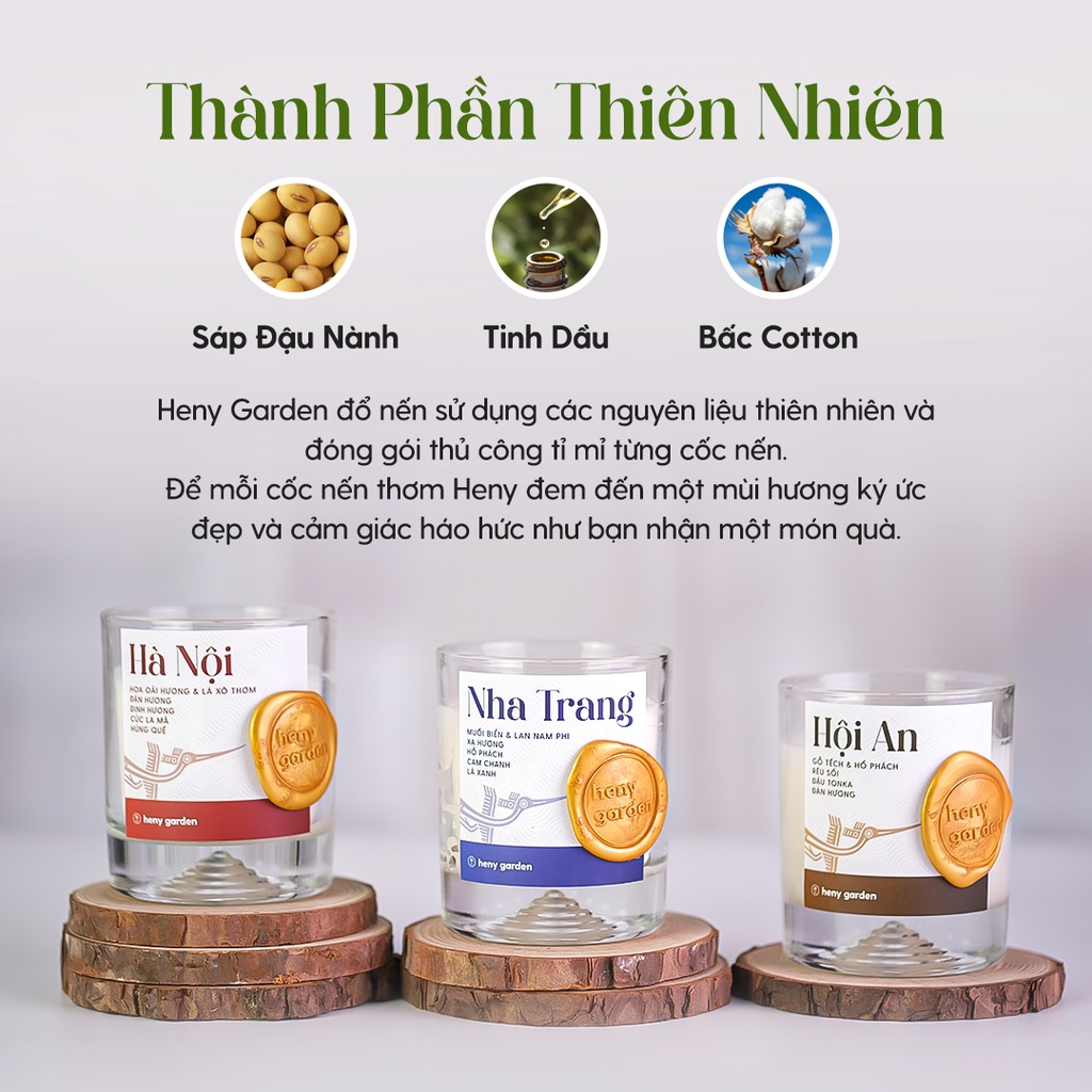 Nến Thơm Đất Việt HENY GARDEN Mùi Hương Cảm Hứng Từ Địa Danh Việt Nam