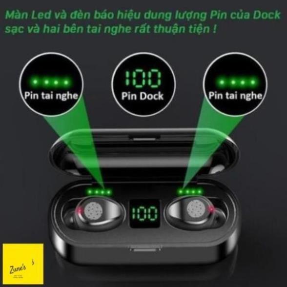 Tai nghe true wireless  F9 nút cảm ứng | Bluetooth 5.0 | Pin 280 giờ | sạc dự phòng 2019