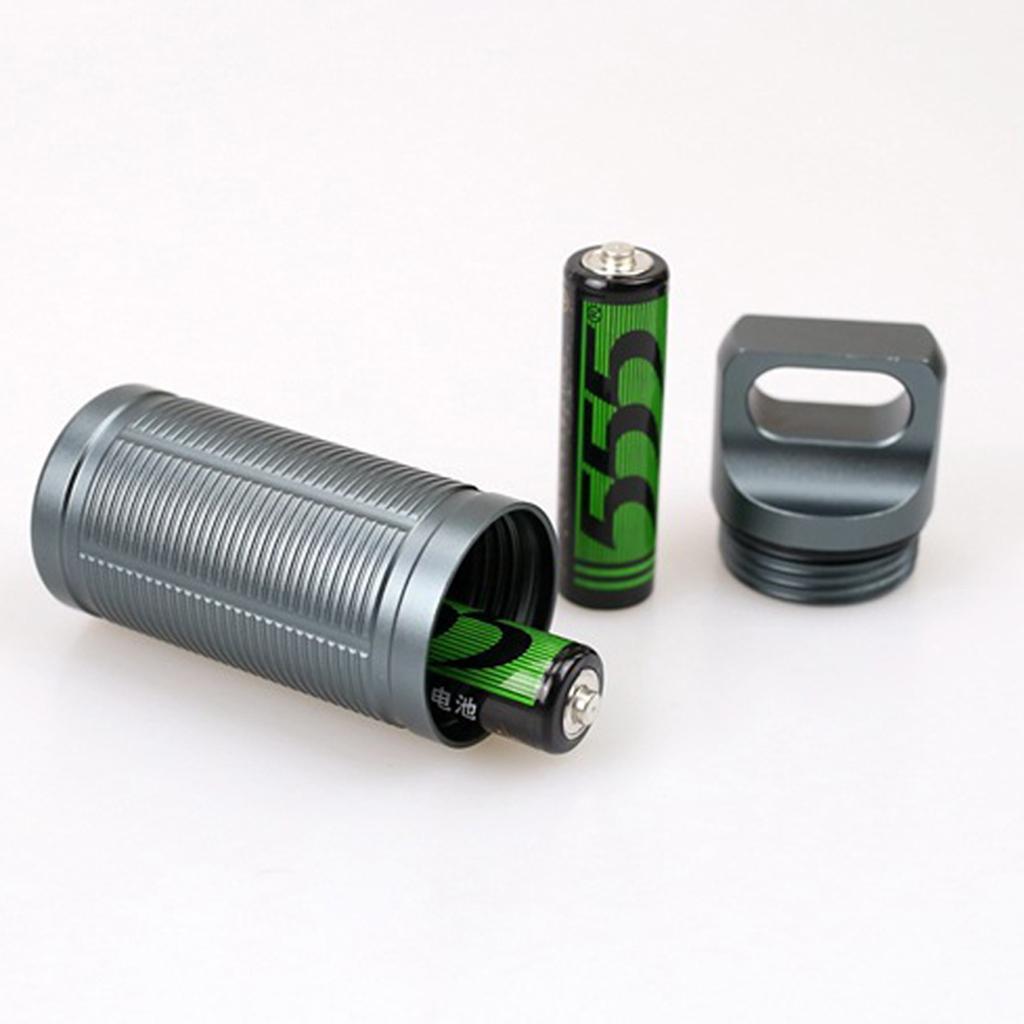 2 Piece Titanium Outdoor Travel Waterproof Mini Pill Case Box Capsule Bottle