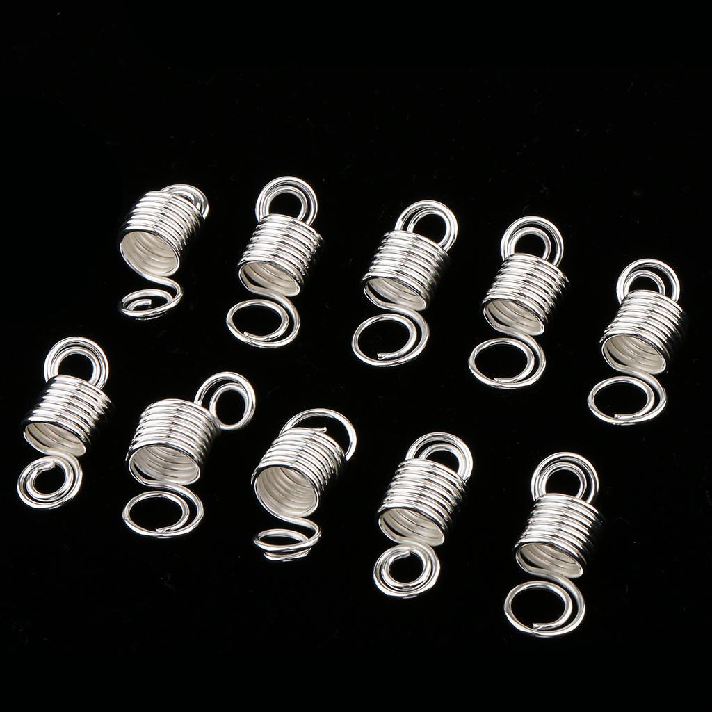 10 Pieces Spiral Clips Hair Coil Dreadlocks Braid Beads Jewelry