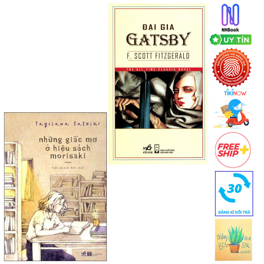 Combo Đại Gia Gatsby và Những Giấc Mơ Ở Hiệu Sách Morisaki ( Tặng Kèm Sổ Tay)