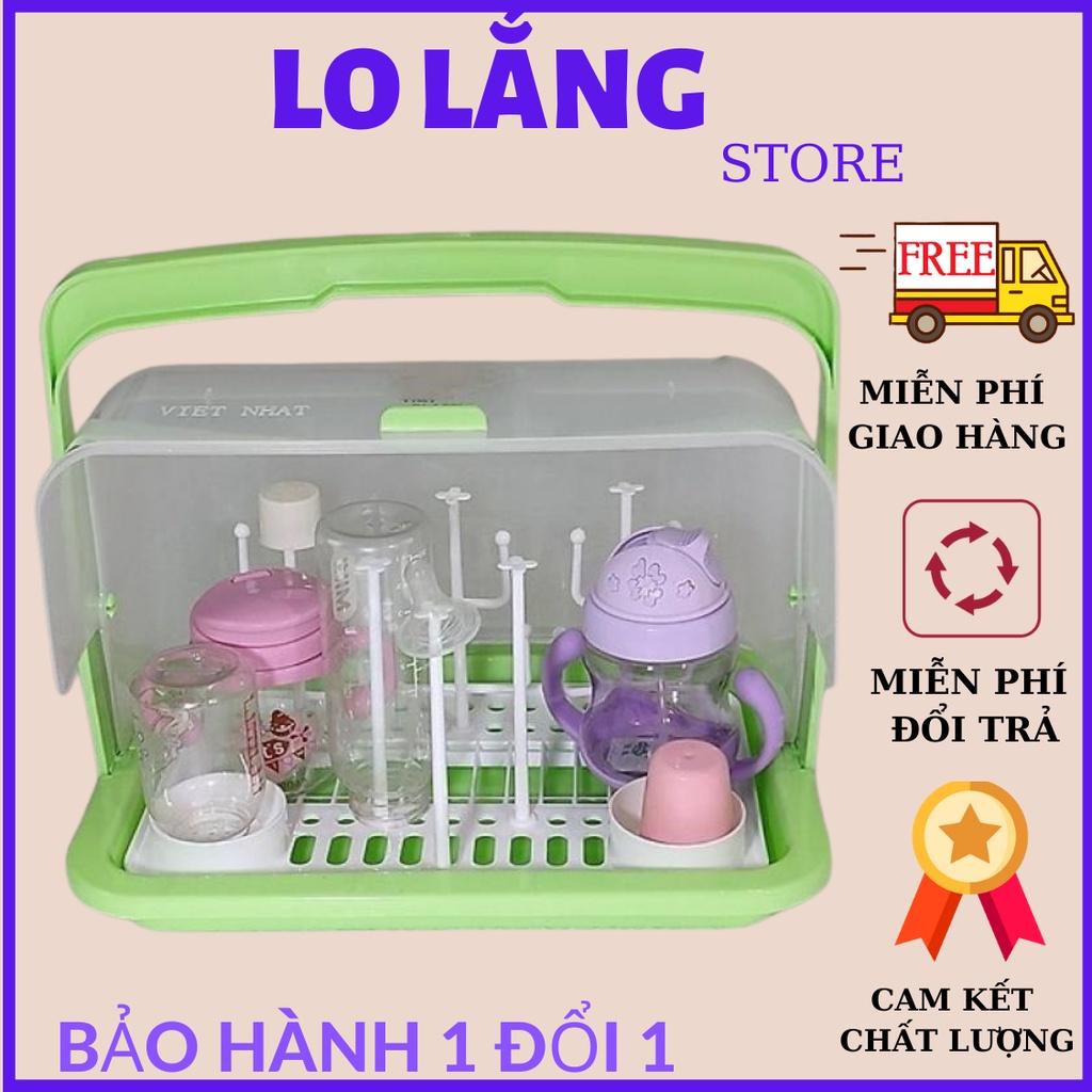 Khay úp ly , bình , chén bát , úp bình sữa size lớn có nắp đậy chống bụi nhựa Viêt Nhật cao cấp
